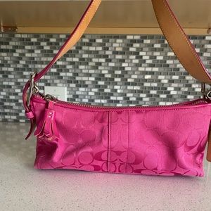 Bubblegum pink coach clutch/mini bag
